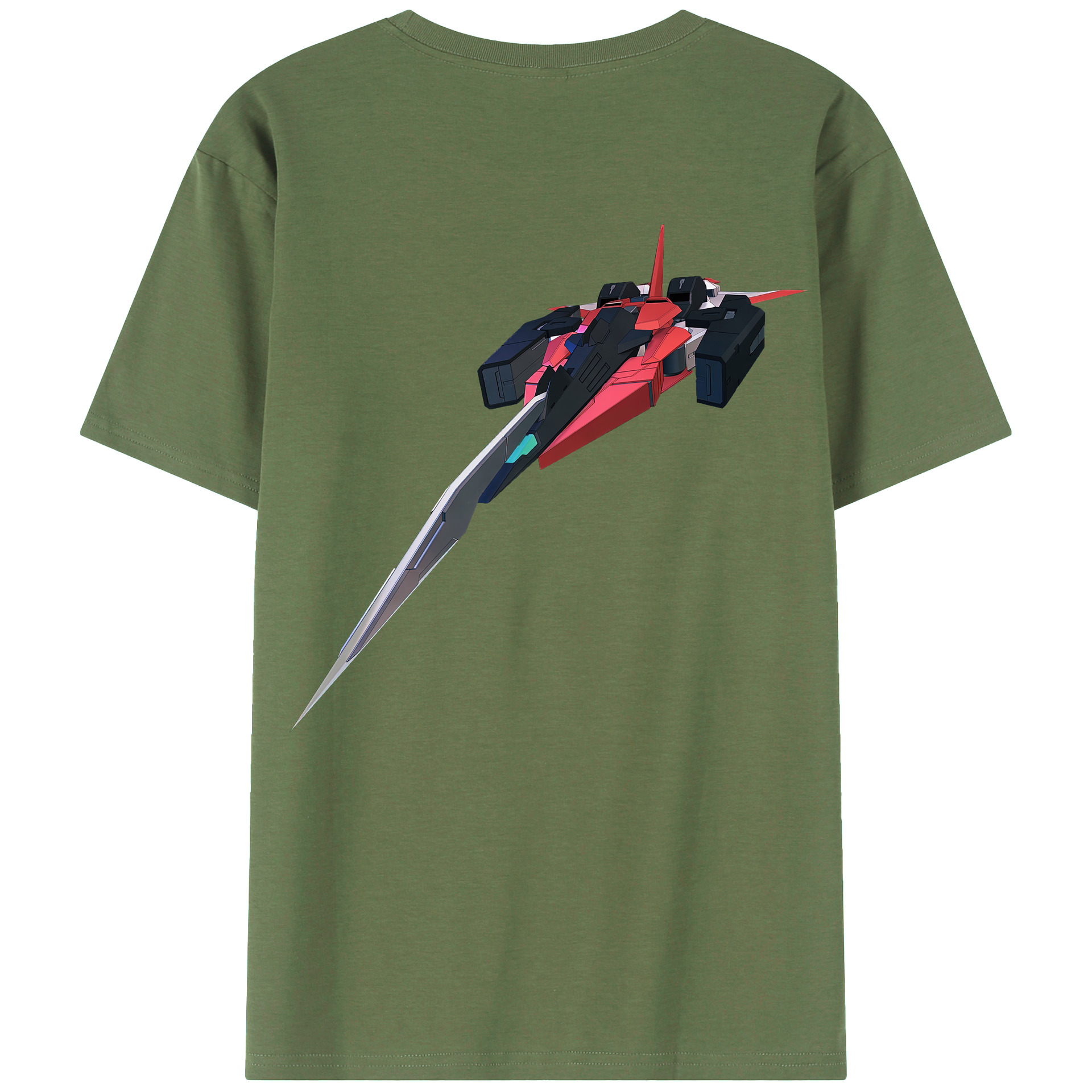 （画像用） 機動戦士ガンダム Mobile Suit Gundam 綿100％ メンズ半袖Tシャツ（バックプリント） 通気性